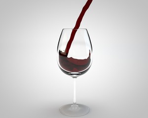 3d wine glass