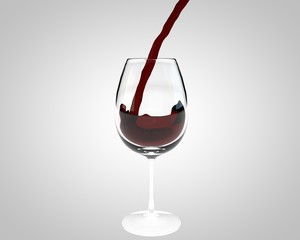 3d wine glass