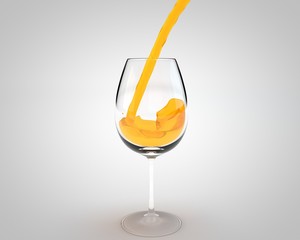 3d wine glass