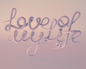 3d lettering for Valentine's Day