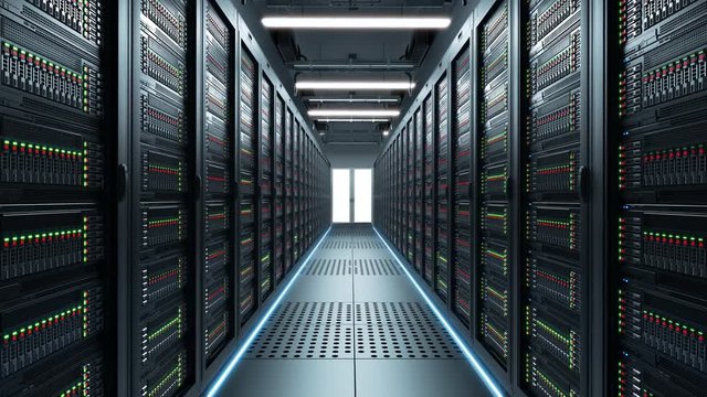 IT engineering, rack servers in the modern data center.