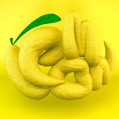 Lemon 3d lettering