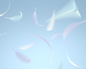 Fototapeta na wymiar 3d illustration feather