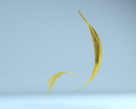 3d illustration feather