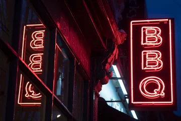 Fotobehang BBQ sign neon © thiago bordignon