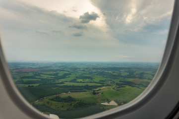 vista da janela do avião