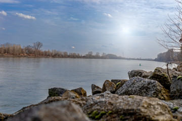 river rhine in worms (rheinland-pfalz) Germany