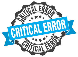 critical error stamp. sign. seal