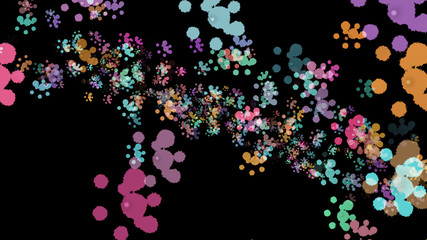 Background with paint. Divorces and drops. Periwinkles.