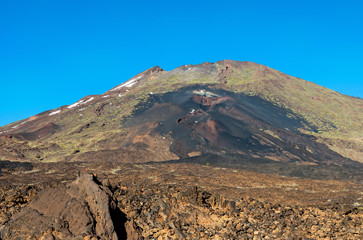 Active volcano part on Tenerife mountain