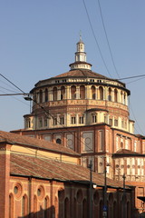 Cupola della chiesa di santa maria delle grazie a milano in italia