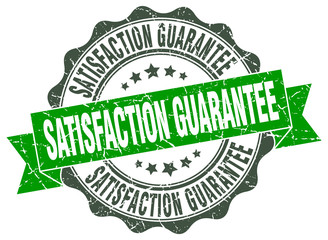 satisfaction guarantee stamp. sign. seal