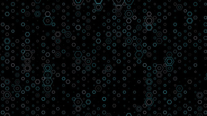 Abstract background pattern with a variety of hexagons.