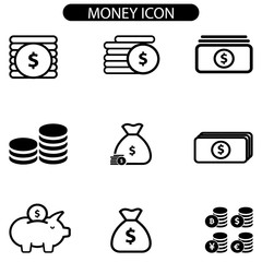 set of money icon