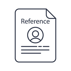 Reference letter color icon. Recommendation letter. Employment reference. Job application. Isolated vector illustration