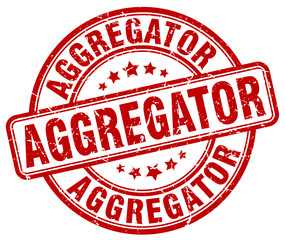 aggregator red grunge stamp