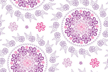 seamless pattern with flowers