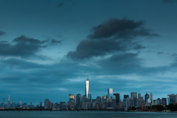 Obraz premium A view of Lower Manhattan from Liberty State Park