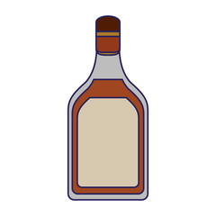 Drink alcohol bottle blue lines