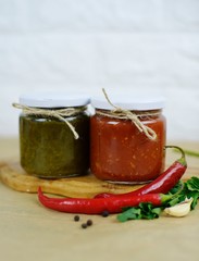  sauces in bottles