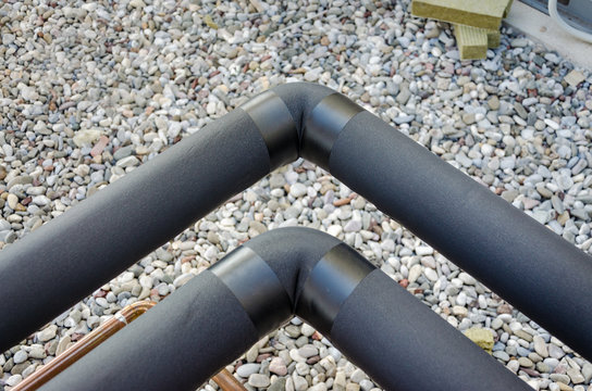 Pipes insulated with closed cell foam insulation