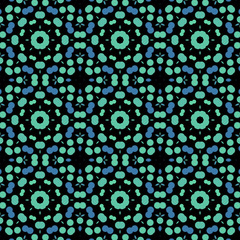 Seamless abstract pattern background with a variety of colored circles.