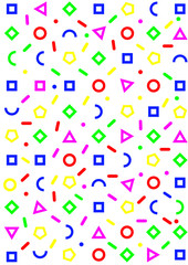 Seamless Background Memphis style, for banner , book cover, wrapped paper, card etc - Vector