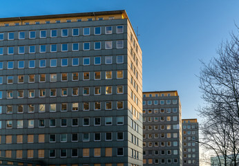 City-Hof houses in Hamburg, Germany. Built in 1958 they are going to be demolished in 2019