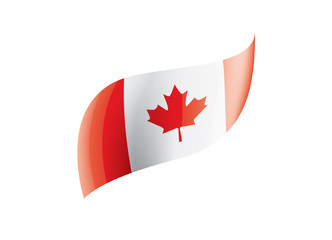 Canada flag, vector illustration on a white background