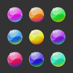 Vector design for website. Set of colored web buttons