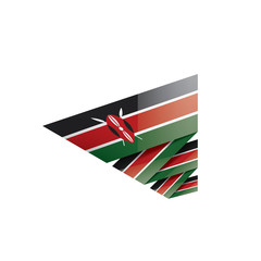 Kenya flag, vector illustration on a white background