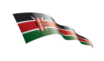 Kenya flag, vector illustration on a white background