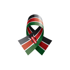 Kenya flag, vector illustration on a white background