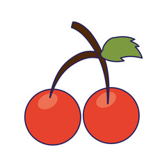 Cherry sweet fruit blue lines
