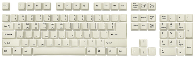 Korean keyboard White
