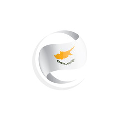 Obraz premium Cyprus flag, vector illustration on a white background