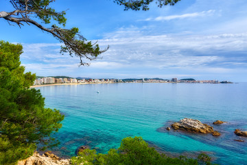Beautiful coastal bay in Costa Brava of Spain, near village Sant Antoni de Claonge