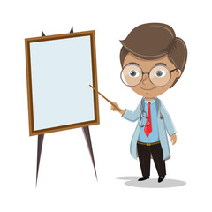 Medical doctor character. Medical profession. Cartoon character. Vector illustration