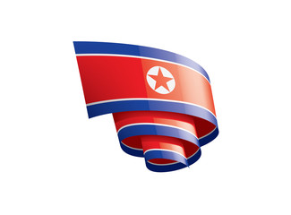 North Korea flag, vector illustration on a white background