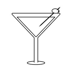 Cocktail glass cup black and white