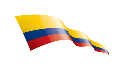 Colombia flag, vector illustration on a white background