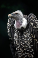 close-up view of beautiful Gyps rueppellii bird in wildlife