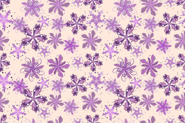 Art floral vector seamless pattern.