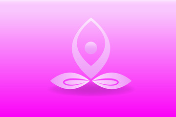 Logo yoga man flower