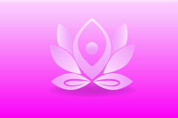 Yoga flower logo design