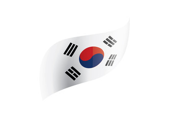 South Korean flag, vector illustration on a white background