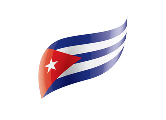 Cuba flag, vector illustration on a white background