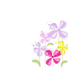 Naklejka na ściany i meble vector background with flowers