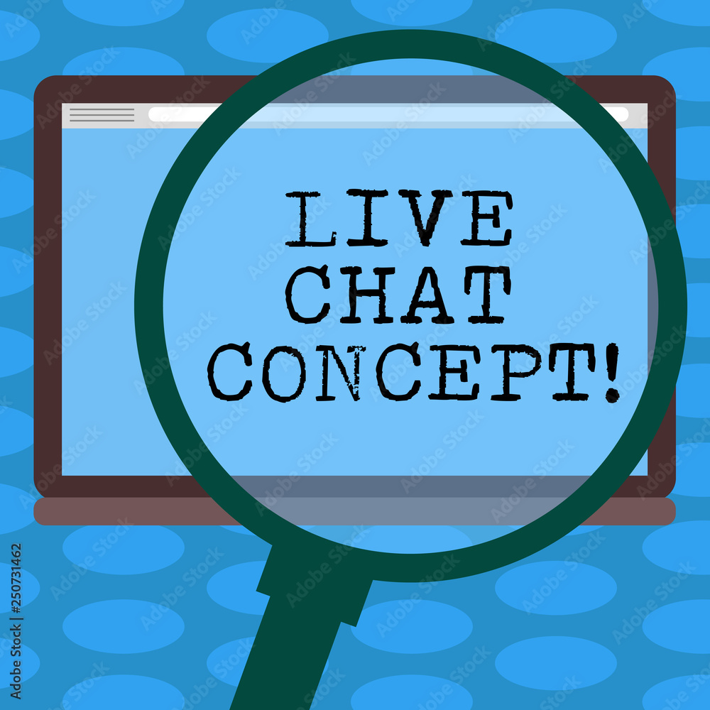 Poster word writing text live chat concept. business concept for web service that allows showing friends to