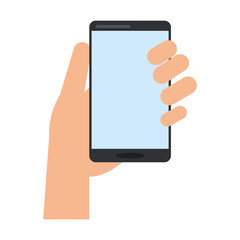 hand holding smartphone